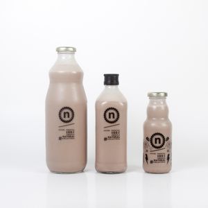 Coconut and cacao milk at Botica Natural  in Lima