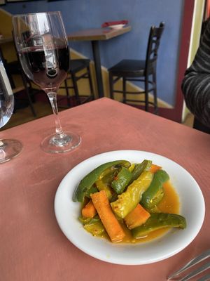Pickled vegetables  at Durbar Square Restaurant in Portsmouth