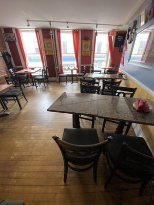 Main dining area  at Durbar Square Restaurant in Portsmouth