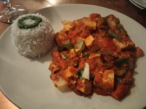 Tofu at Durbar Square Restaurant in Portsmouth