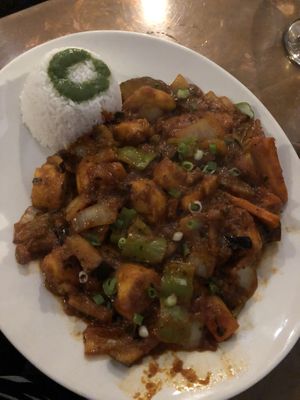 Plantain tarkari  at Durbar Square Restaurant in Portsmouth