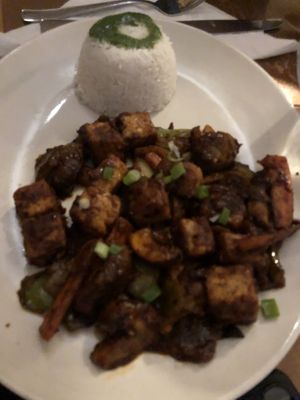 Tofu chili  at Durbar Square Restaurant in Portsmouth