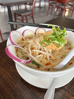 Noodle soup  at Something Vegan in Toluca Lake
