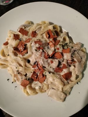 Carbonara at Something Vegan in Toluca Lake