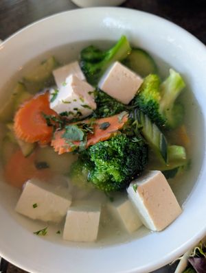 Something Pho tofu soup at Something Vegan in Toluca Lake