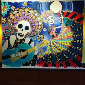 One of the murals in the Mexican area of the venue at Rangos in Winsford