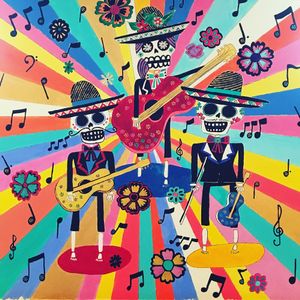 Mural in the Mexican area of the venue at Rangos in Winsford