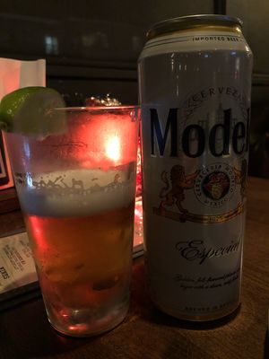 Tall cans  at Cinco in Los Angeles