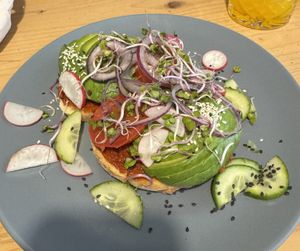 Avocado-Toast  at Fabrik Food Factory in Brno