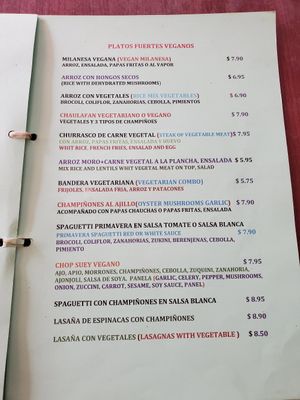 Menu at Carmita's Pancake House Restaurant in Montanita