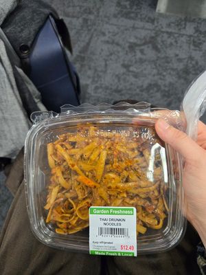 Thai drunken noodles at ORD - Fresh Market on the Go - T1 in Chicago