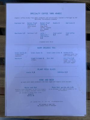 Drinks Menu 2/2 at My Mother's Daughters  in Lisbon