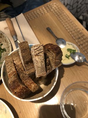 Sourdough and vegan sour cream   at My Mother's Daughters  in Lisbon