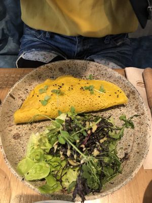 chickpea omelette   at My Mother's Daughters  in Lisbon