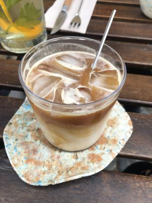 Iced oat latte  at My Mother's Daughters  in Lisbon