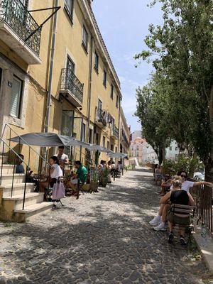 Outside   at My Mother's Daughters  in Lisbon