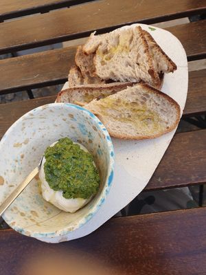 burrata at My Mother's Daughters  in Lisbon