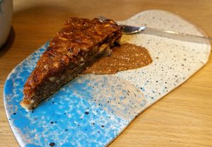 Almond pie at My Mother's Daughters  in Lisbon
