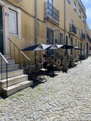 Outside   at My Mother's Daughters  in Lisbon