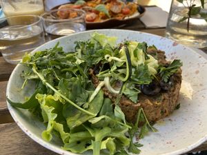 Alho Francês à Brás with salad  at My Mother's Daughters  in Lisbon