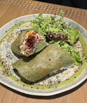Mung bean wrap  at My Mother's Daughters  in Lisbon
