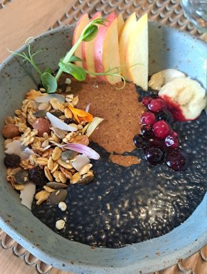 Black chia pudding at My Mother's Daughters  in Lisbon