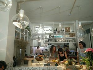 inside at My Mother's Daughters  in Lisbon