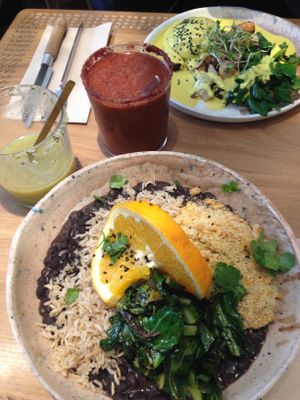 Feijoada / Benedict no egg at My Mother's Daughters  in Lisbon