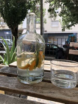 Flavoured water at My Mother's Daughters  in Lisbon