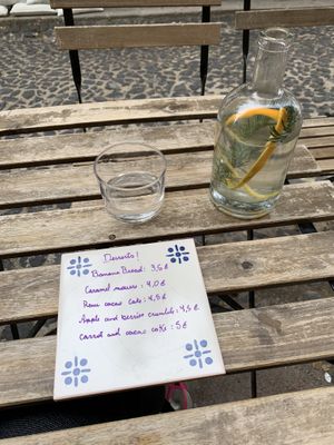 Selection of desserts  at My Mother's Daughters  in Lisbon