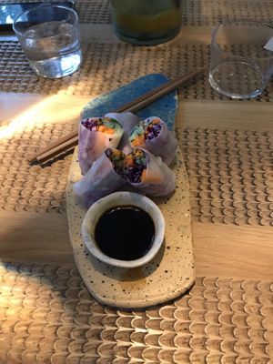 Spring roles- were ok. Wouldn’t recommend  at My Mother's Daughters  in Lisbon