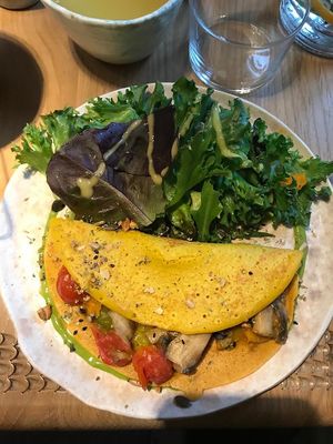 Vegan omelette at My Mother's Daughters  in Lisbon