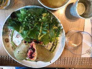 Mung bean wrap at My Mother's Daughters  in Lisbon