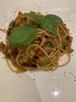 pasta with marinara and vegetables at Ristoro Della Salute in Rome