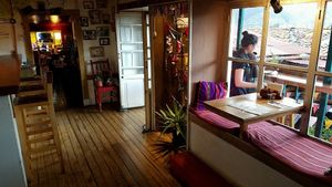 inside at Creperia La Boheme in Cusco