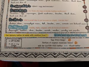 La vegan at Creperia La Boheme in Cusco