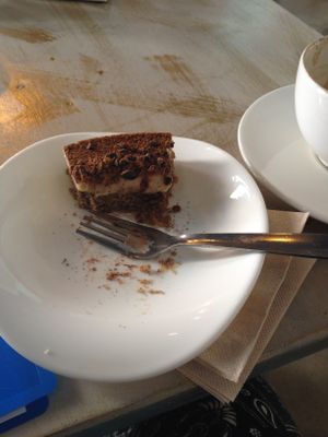Tiramisu cake at La Dulce Boutique in Gran Canaria
