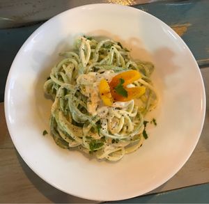 Vegan „Zucchini Spaghetti“ at La Dulce Boutique in Gran Canaria