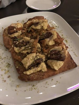 Almond Ricotta & fig flatbread  at Leaf in Haddonfield