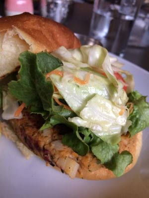 Patty (crab cake) at Leaf in Haddonfield