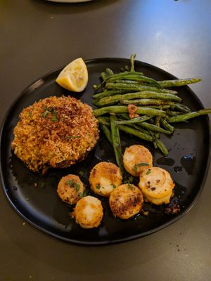 Valentine's Day special at Leaf - Hearts of Palm "Sunday", stuffed mushroom and green beans at Leaf in Haddonfield