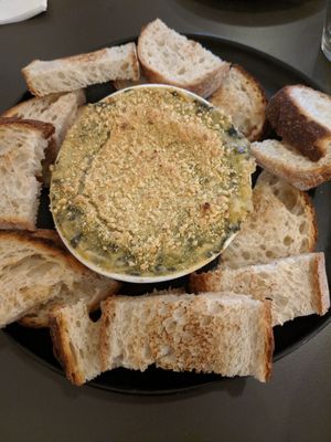 Spinach artichoke dip at Leaf at Leaf in Haddonfield