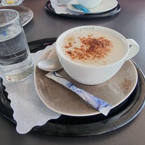 Soja Cappuccino at Das Fritz in Weiden Am See