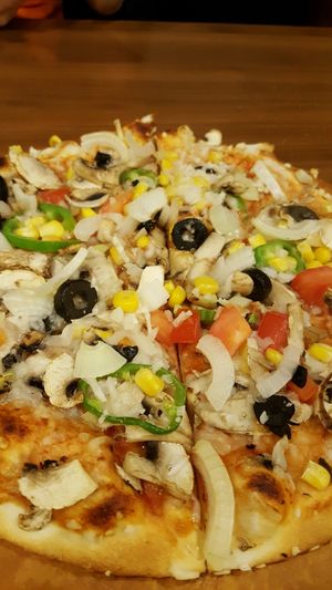 vegan cheese mixed pizza at Dr. Pizza in Antalya