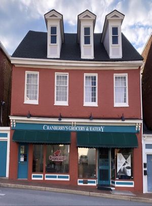 outside  at Cranberry's Grocery and Eatery in Staunton