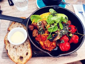 Vegan breakfast - they have other vegan options also at Partisan in York