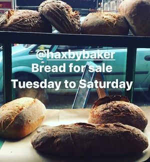 Haxby Bakehouse bread is almost all vegan  at Partisan in York