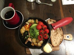 Vegan partisan breakfast  at Partisan in York