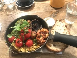 Vegan breakfast  at Partisan in York