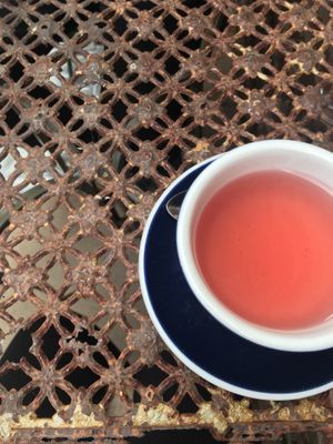Lemon and strawberry fresh tea  at Partisan in York